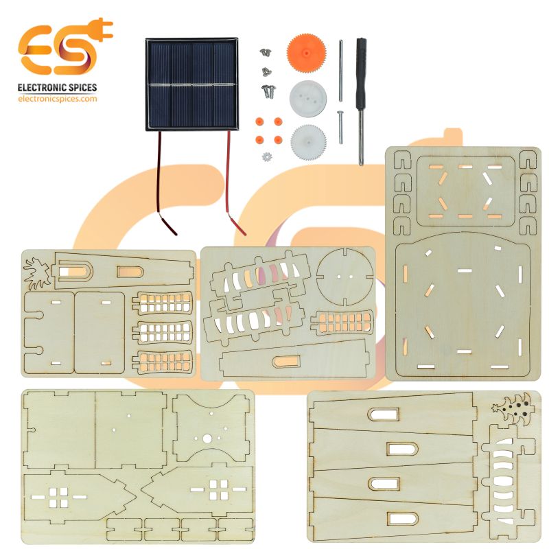 Buy 3D DIY Solar Energy Powerd Wooden Winmill Model Kit